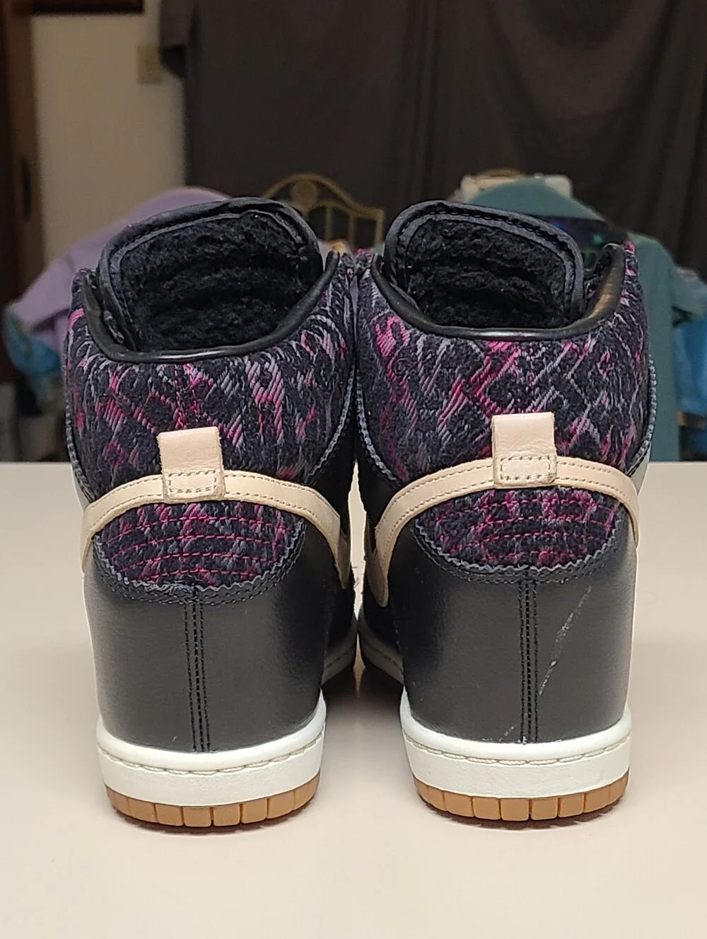 Nike Dunk Sky Hi Premium Purple Tribal wedge skateboard sneakers size 7